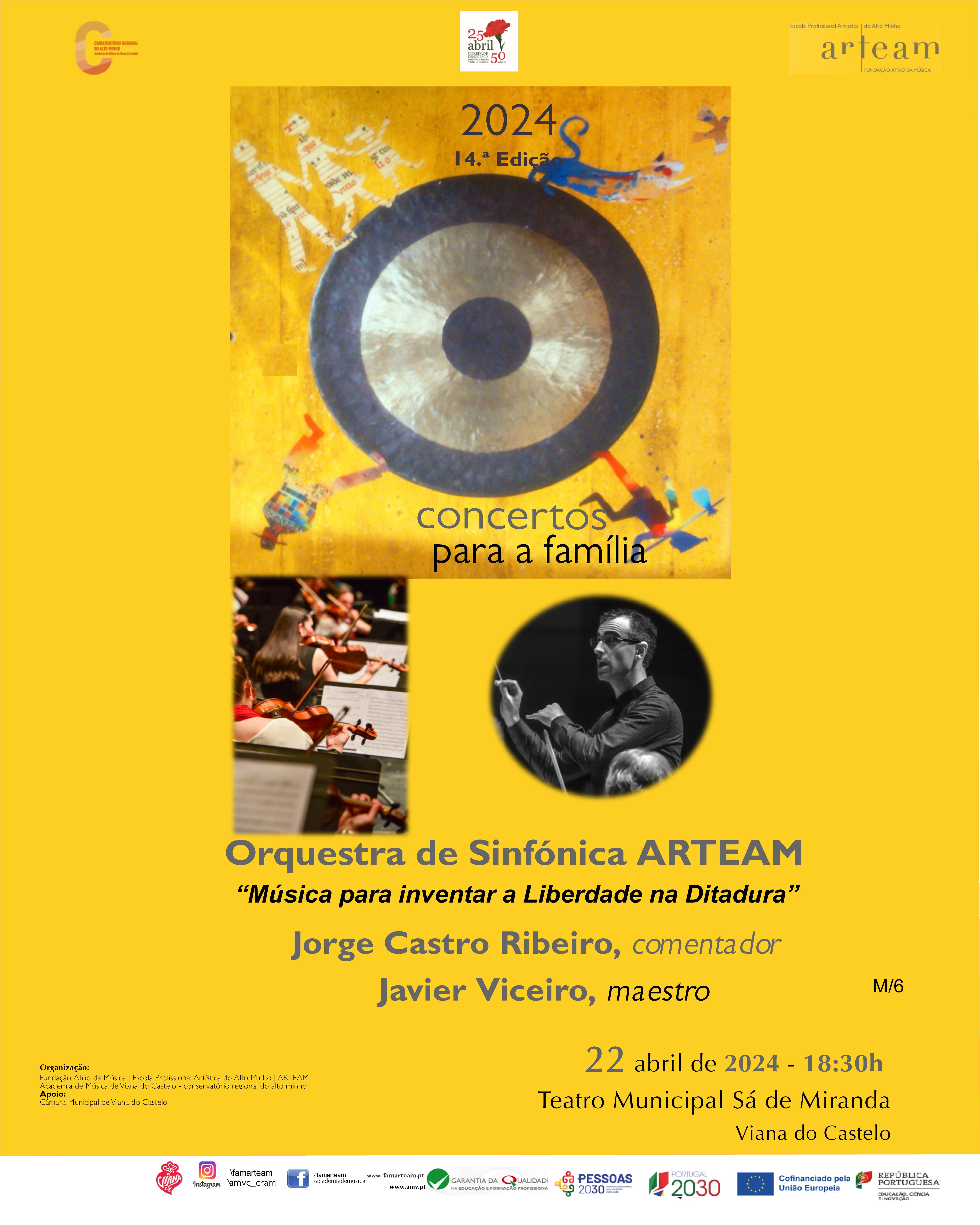 Concerto para a família, no Teatro Municipal Sá de Miranda, dia 22 abril, 18:30.