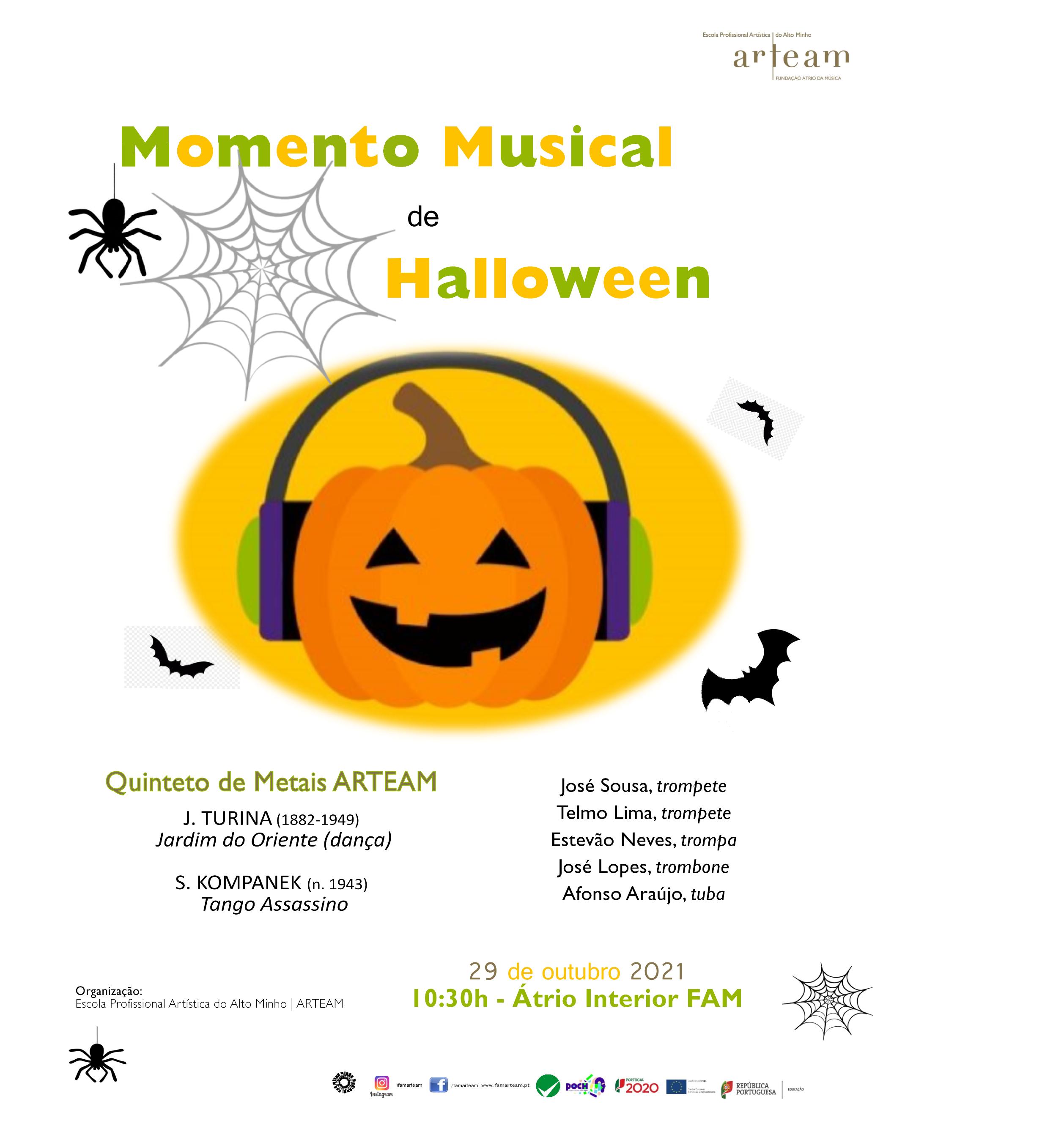 Quinteto de Metais anima HALLOWEEN na ARTEAM