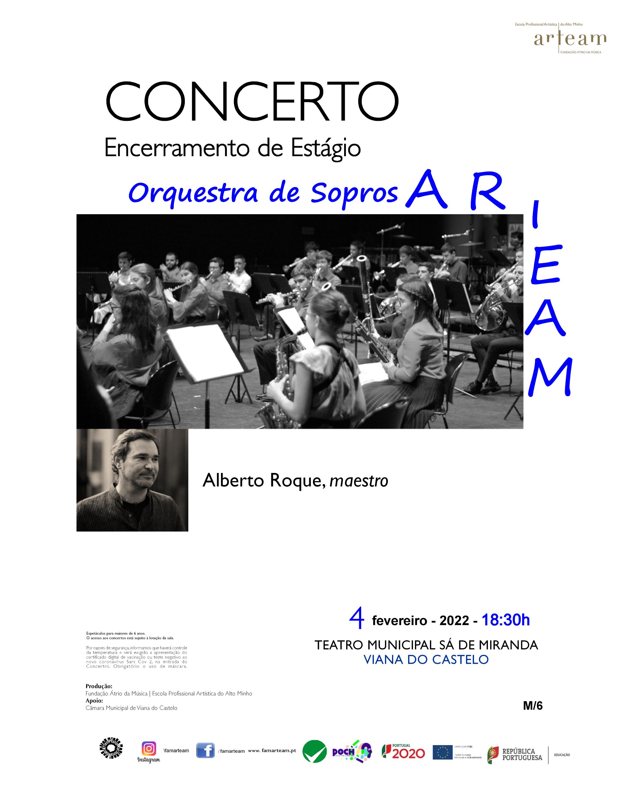 Concerto Orquestra de Sopros ARTEAM  no Teatro Municipal Sá de Miranda