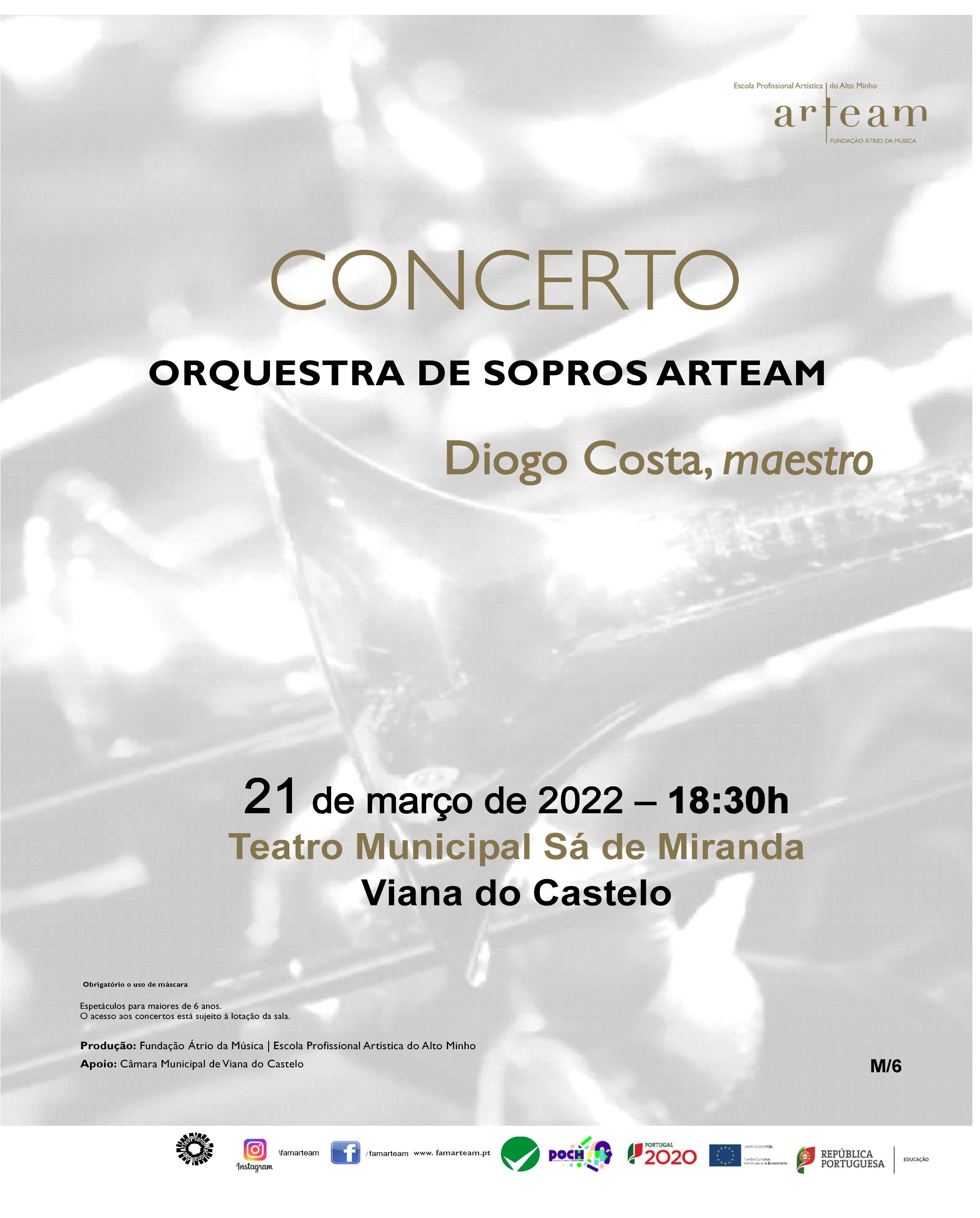 Concerto Orquestra de Sopros ARTEAM no Teatro Municipal Sá de Miranda