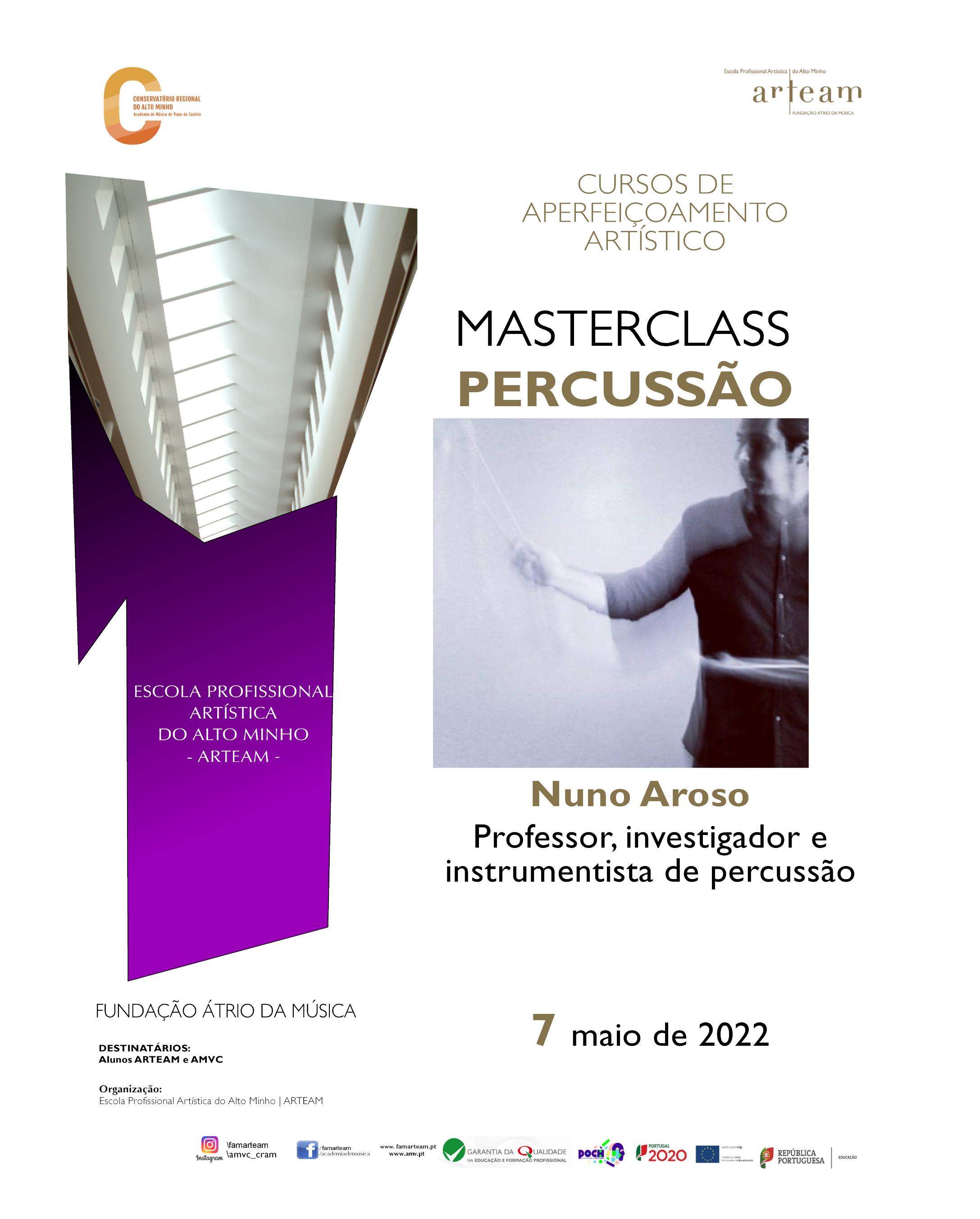 Masterclass de percussão por Nuno Aroso
