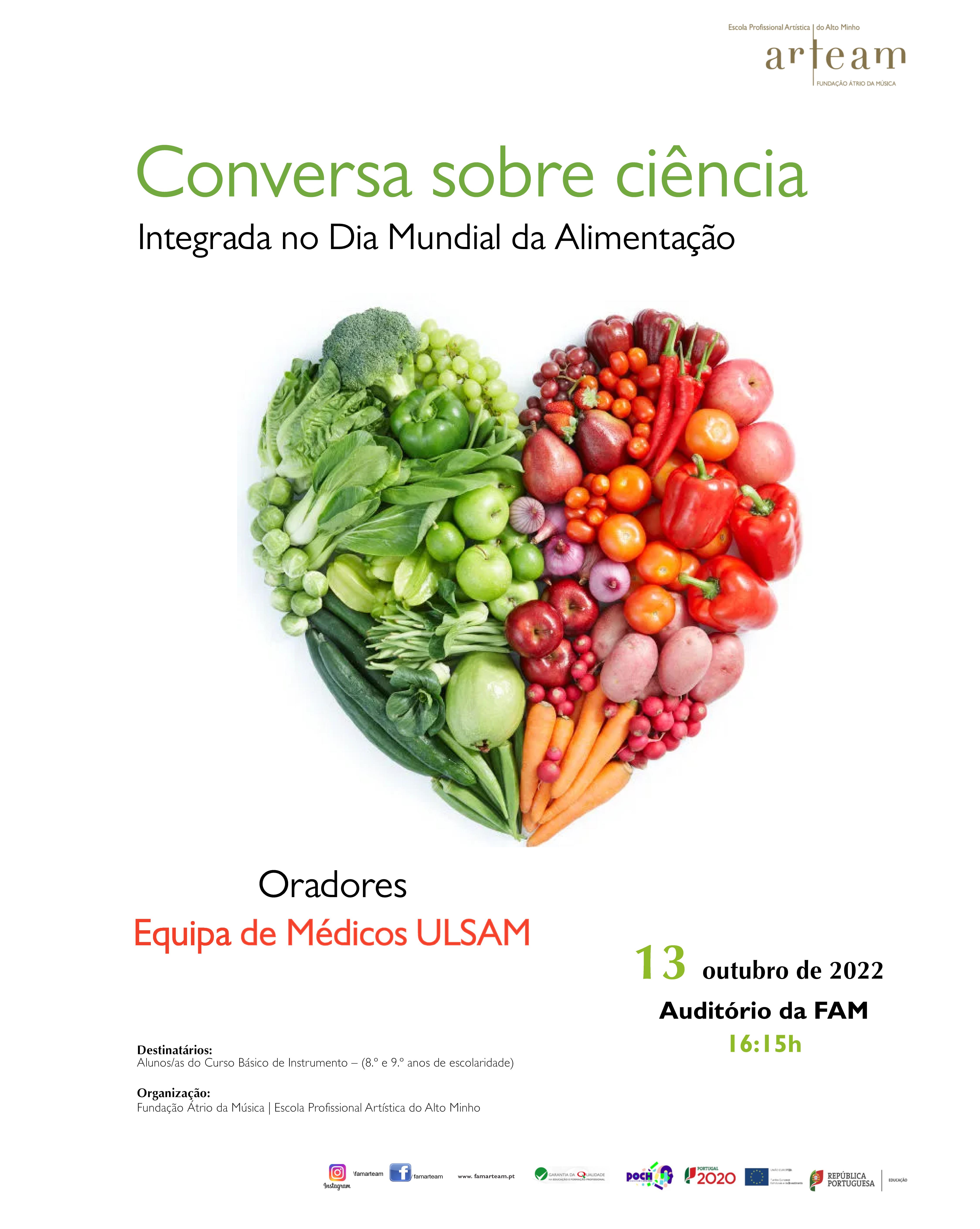 Conversa sobre Ciência integrada no dia Mundial da Alimentação