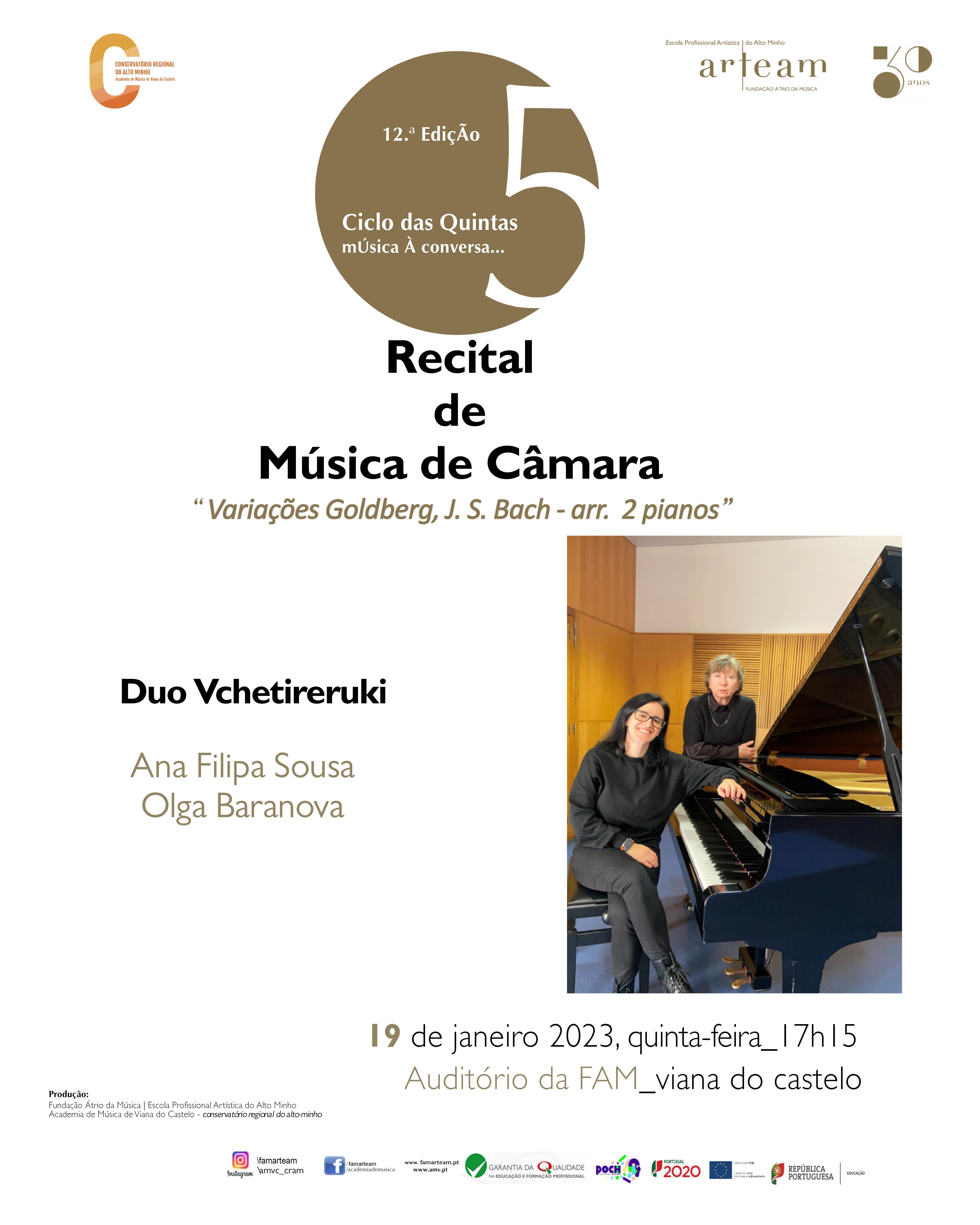 Recital Ciclo das Quintas...música à conversa - janeiro 2023