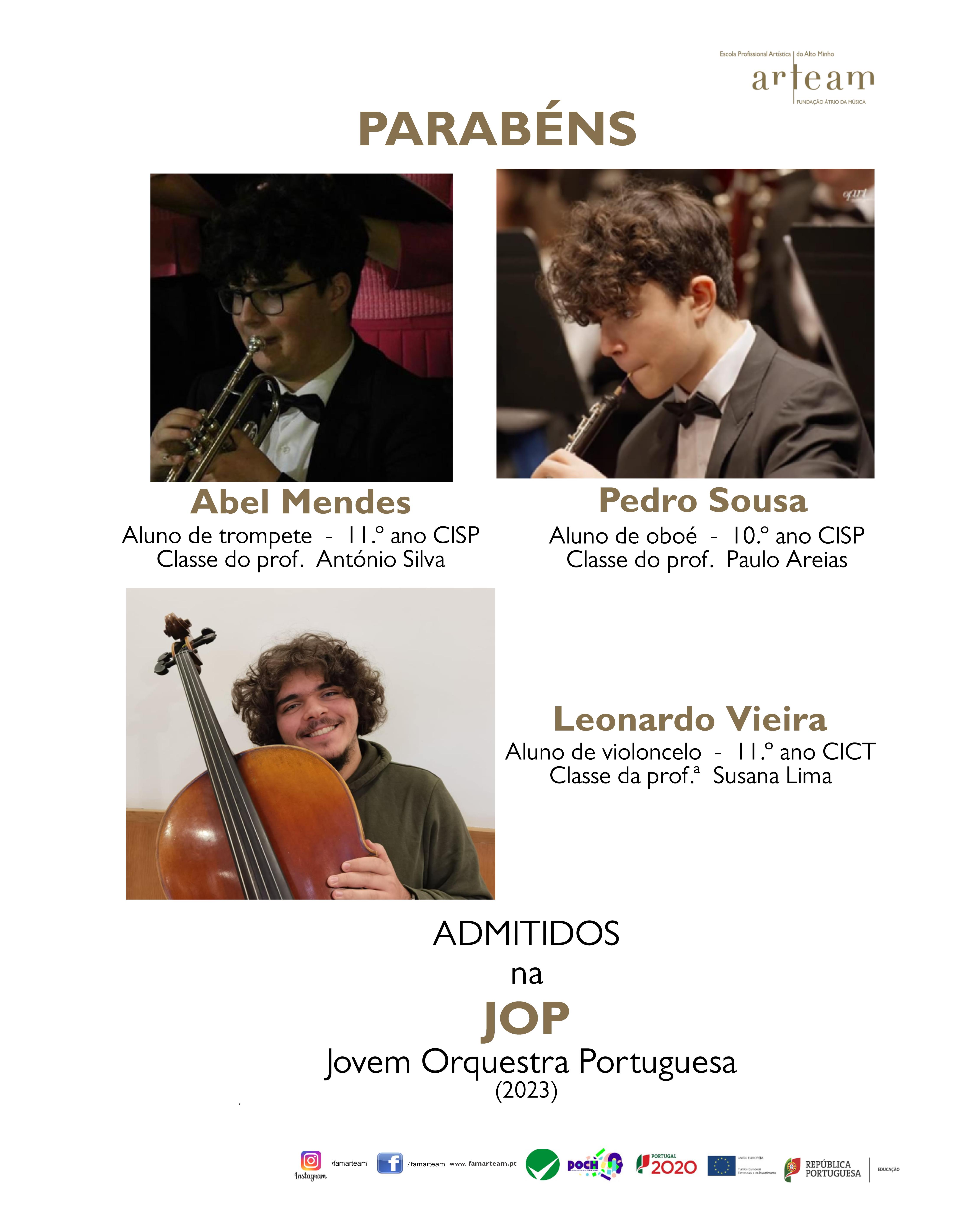 ARTEAM na JOP - Jovem Orquestra Portuguesa
