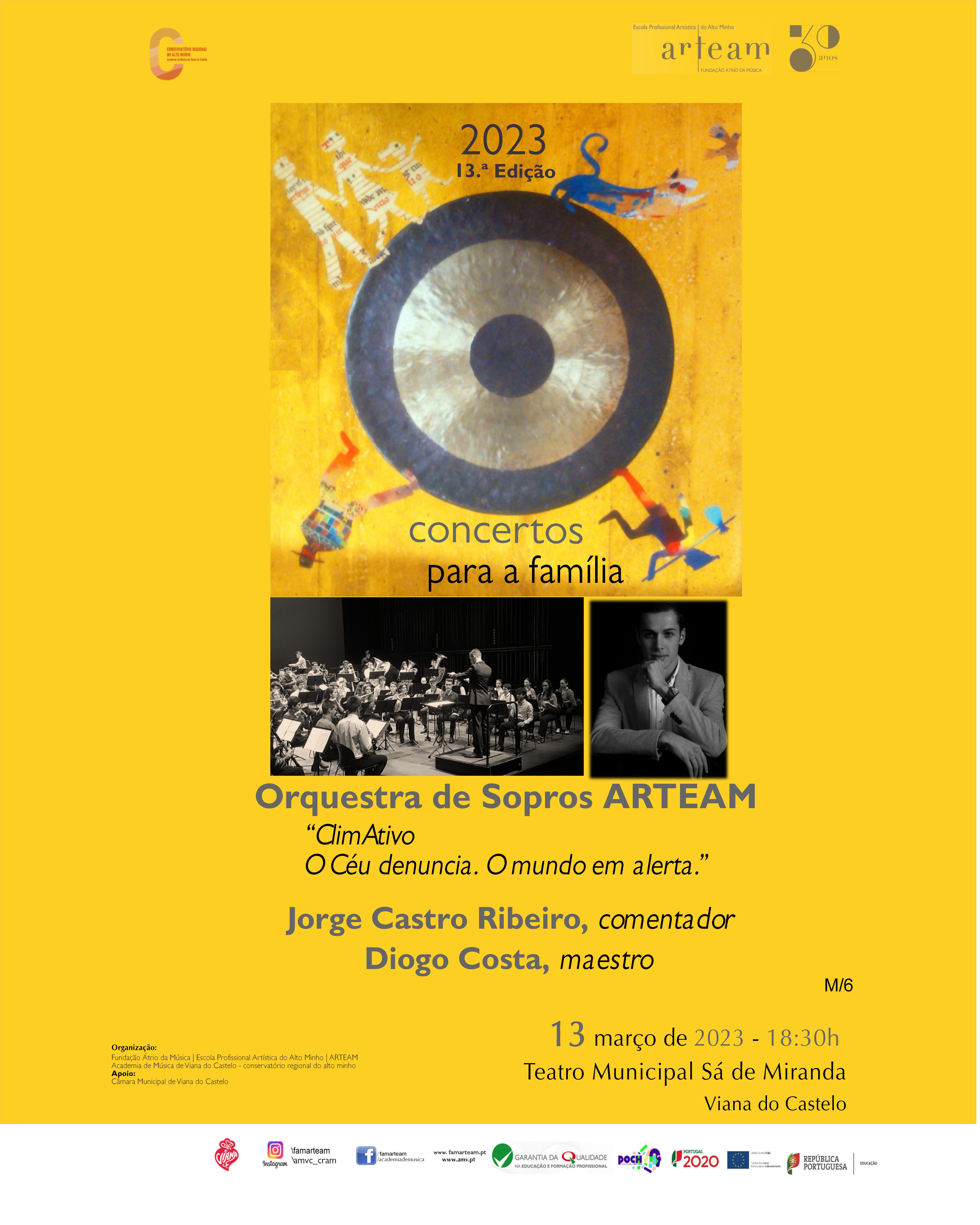 Concerto para a família no Teatro Municipal Sá de Miranda de  março 2023