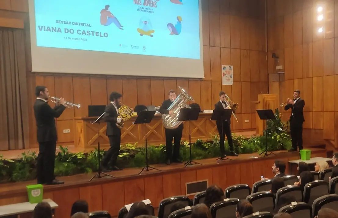 Quinteto de Metais ARTEAM,  no Parlamento de Jovens – Castelo Santiago da Barra, Viana do Castelo