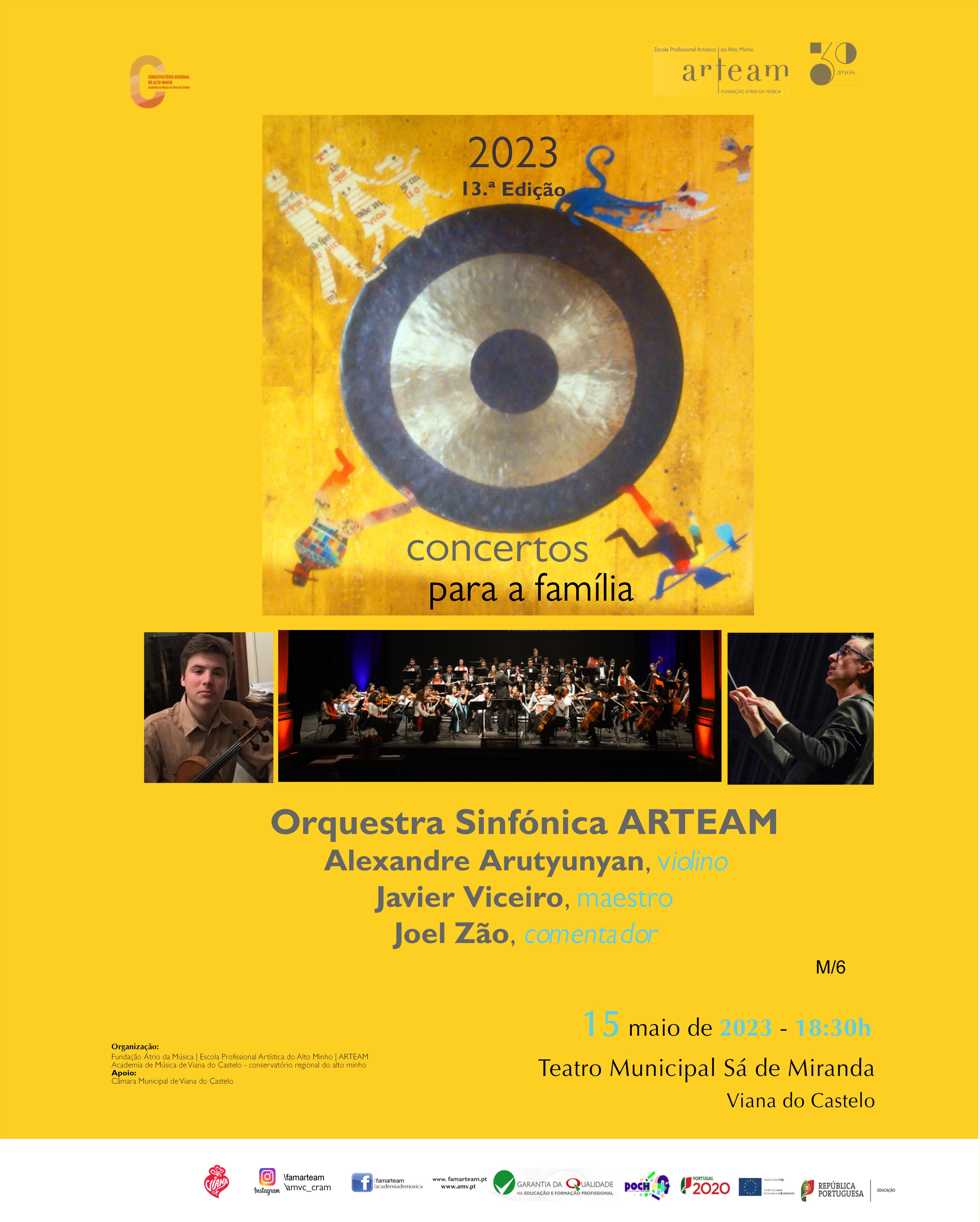 Concerto para a família no Teatro Municipal Sá de Miranda maio 2023