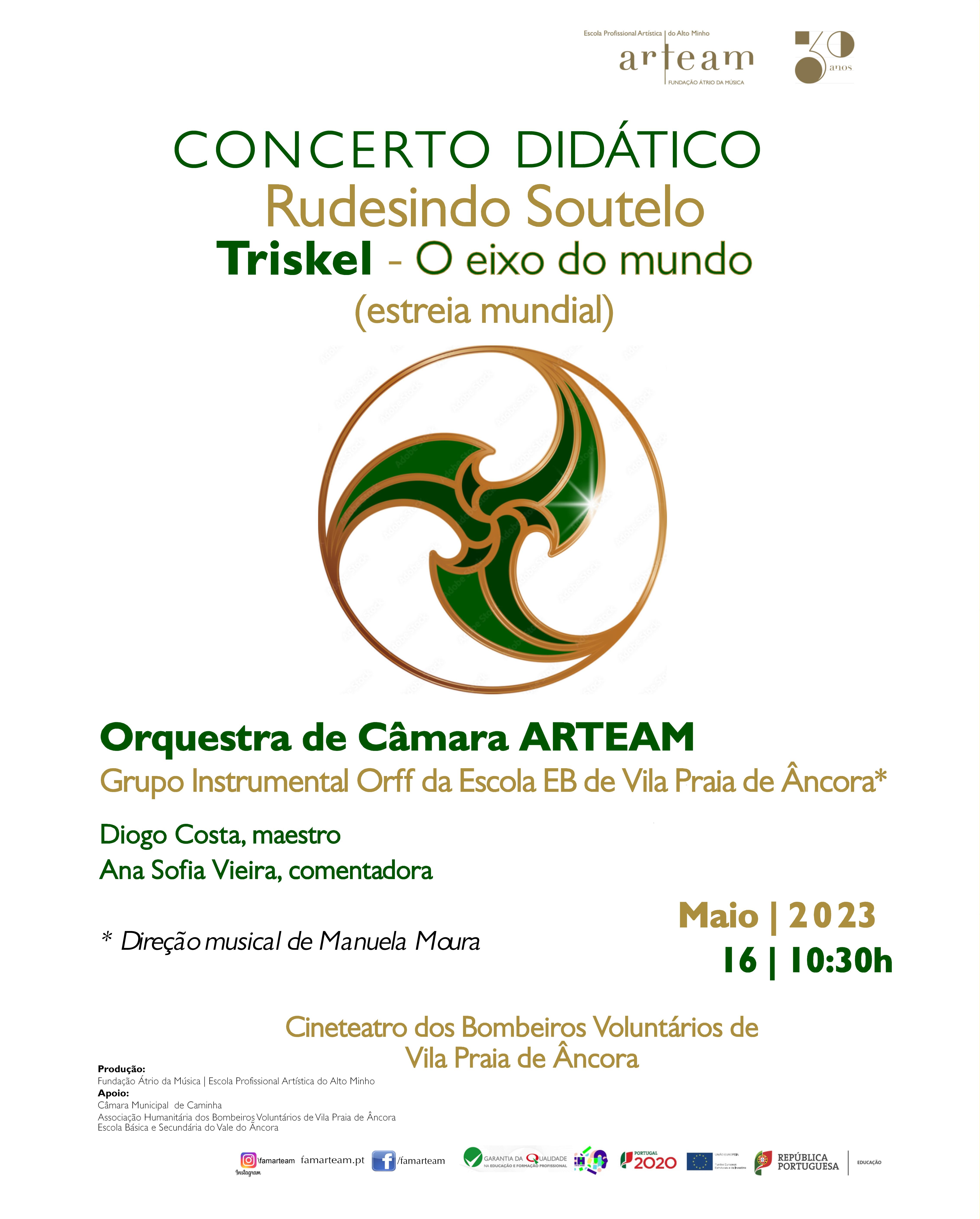 Concerto Grupo Instr. Orff  da Escola Básica de Âncora e Orquestra de Câmara da ARTEAM 