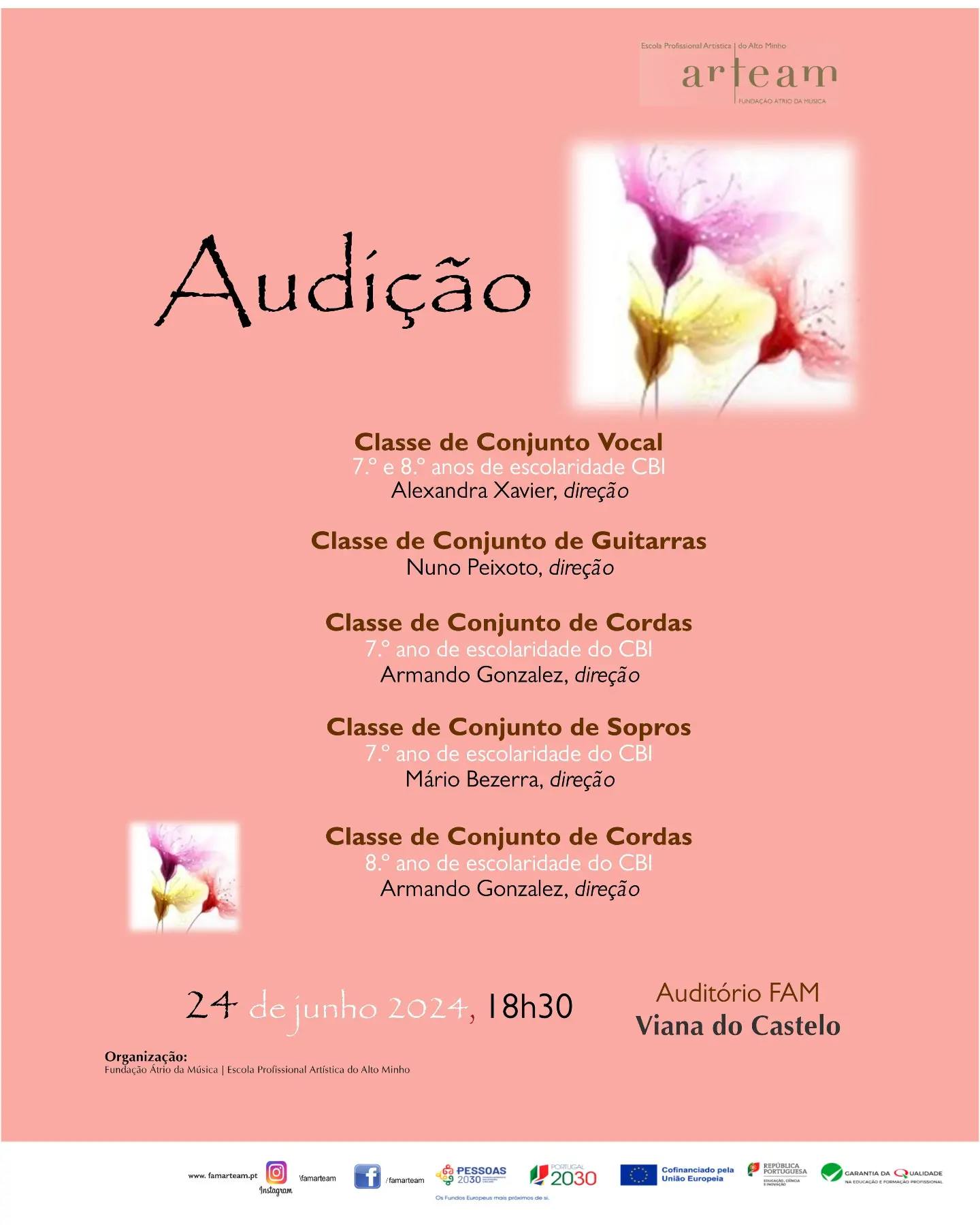 Classes de Conjunto ARTEAM em audição junho 2024