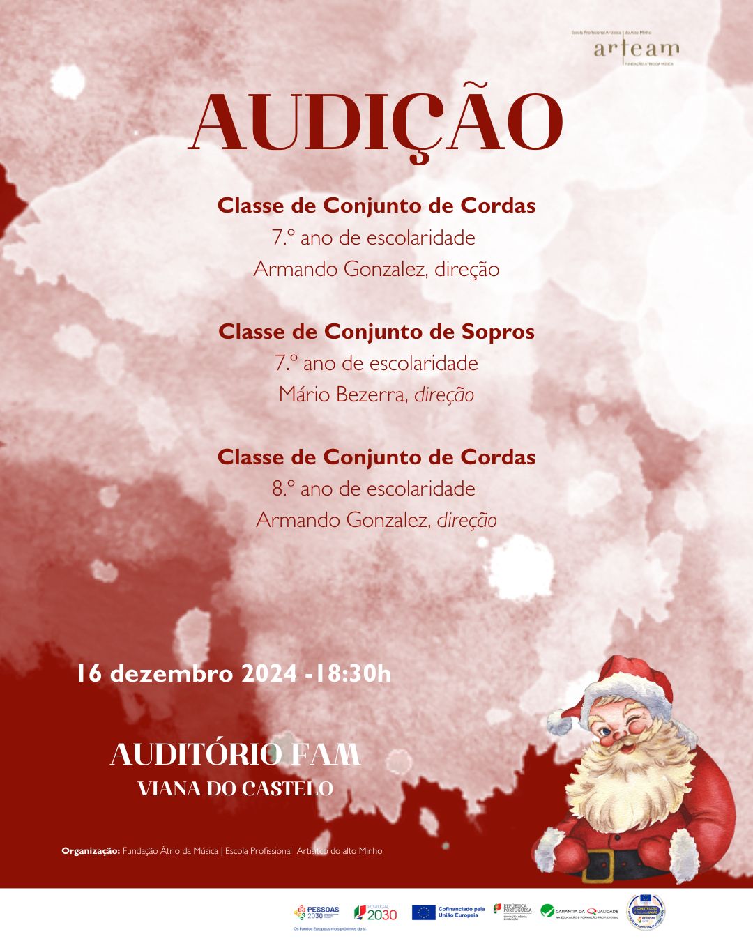 Classes de Conjunto ARTEAM em audição 2024