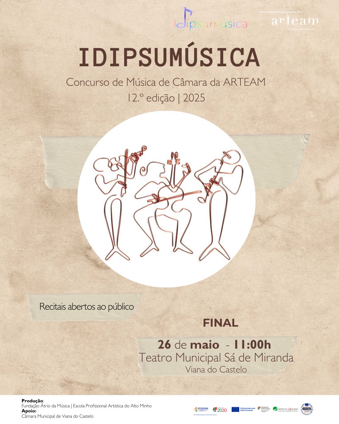IDIPSUMÚSICA – 12.ª Edição do Concurso de Música de Câmara ARTEAM