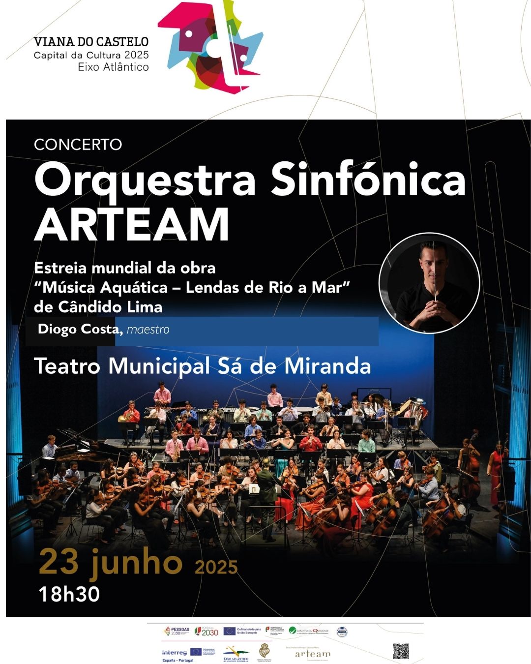Estreia mundial a obra “MÚSICA AQUÁTICA – Lendas de rio a mar”, da autoria do compositor Cândido Lima