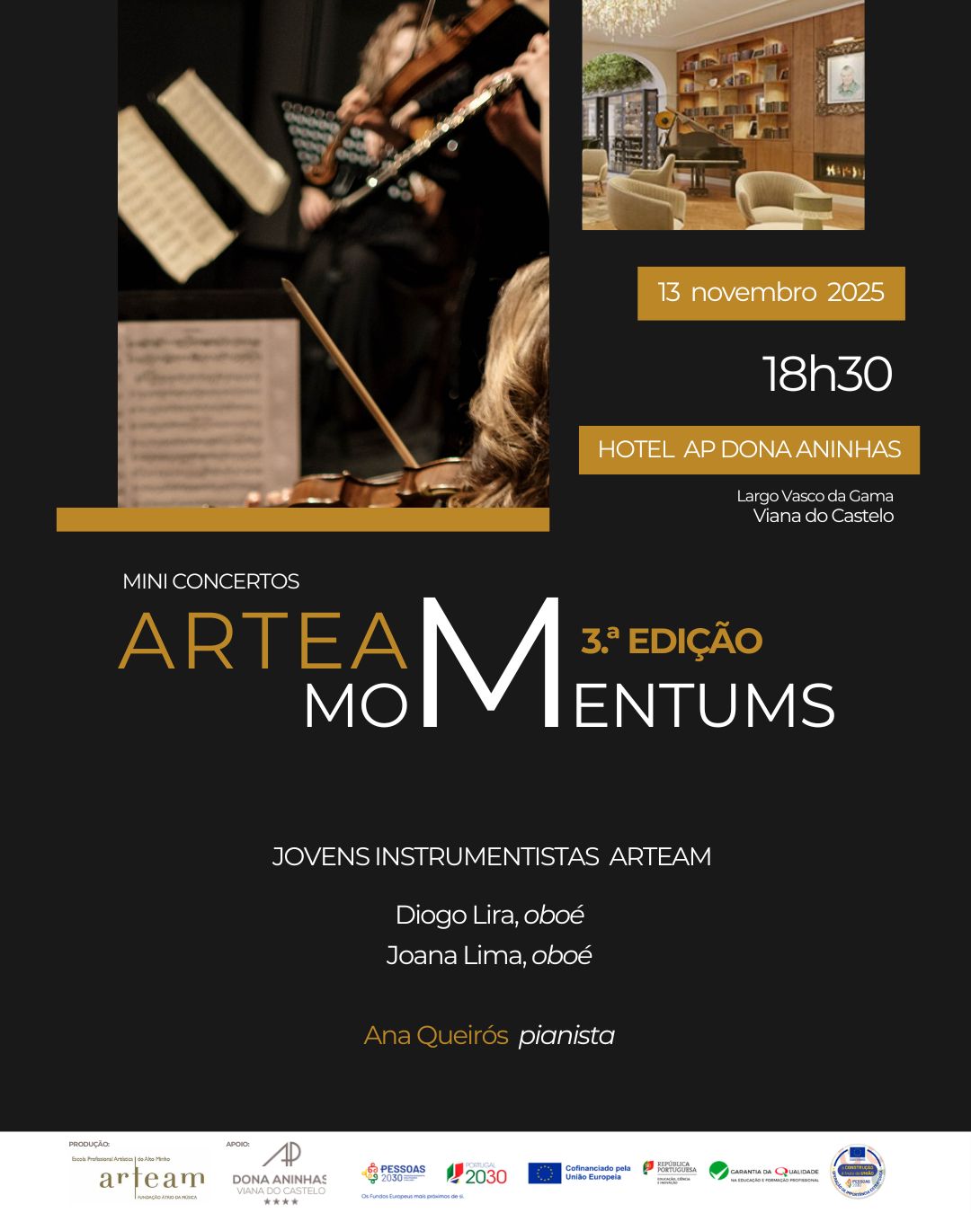 ARTEAM MOMENTUMS no D. Aninhas – 18:30h novembro