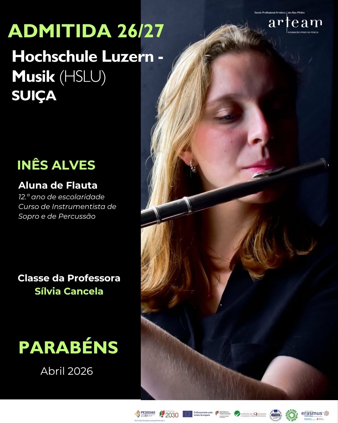 Aluna ARTEAM na Suíça