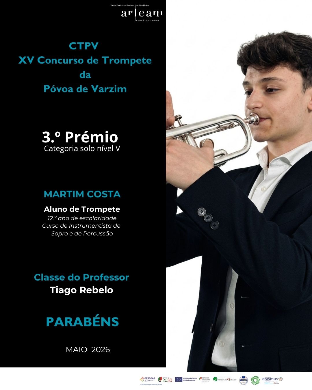 Alunos ARTEAM conquistam prémios na Póvoa de Varzim